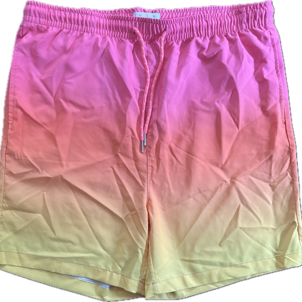Public Record - Swim Board Shorts 34 w (stretches) by 18 length - unlined.